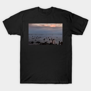 Rocks and sea breakers off the Frisian coast, Netherlands T-Shirt